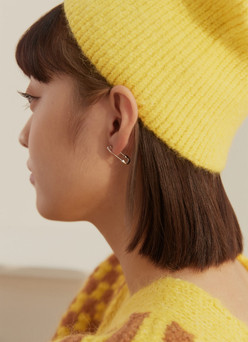 Eco安珂,韓國飾品,韓國耳環,韓國925純銀耳環,925純銀耳環,純銀耳環,簡約耳環,貼耳耳環,小耳環,別針耳環