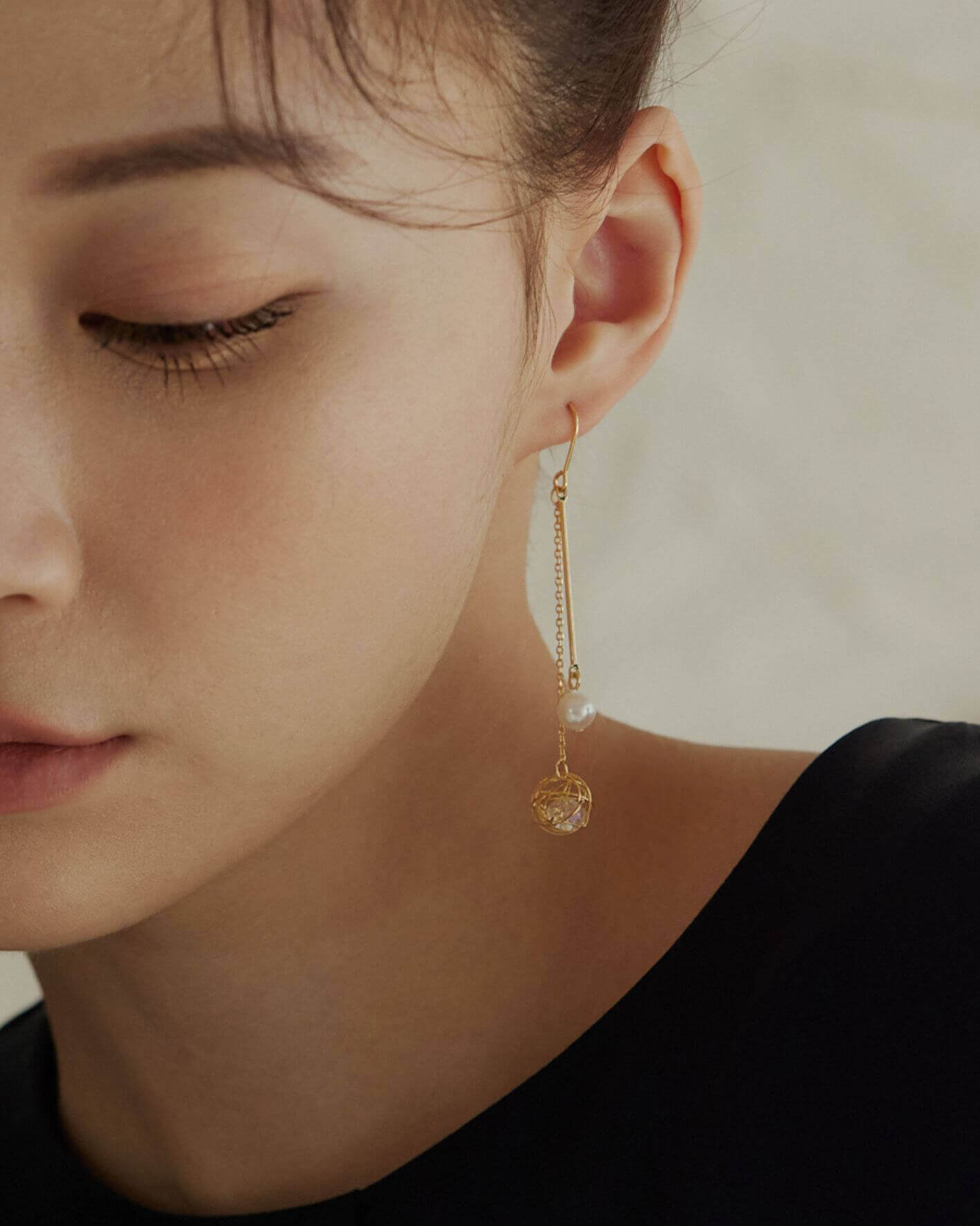 Eco安珂,韓國飾品,韓國耳環,韓國針式耳環,垂墜耳環,針式耳環,勾針式耳環,勾針式垂墜耳環,勾針耳環