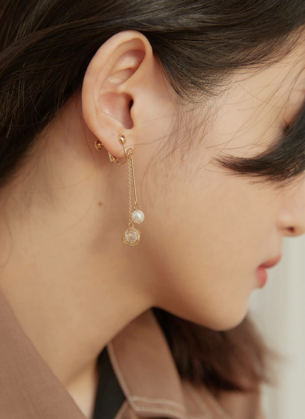 Eco安珂,韓國飾品,韓國耳環,韓國耳骨夾,垂墜耳環,螺旋夾耳環,可調式耳夾耳環,螺旋夾垂墜耳環