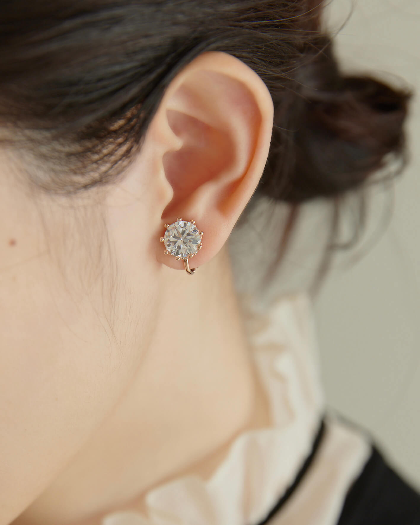 Eco安珂,韓國飾品,韓國耳環,韓國耳骨夾,螺旋夾耳環,可調式耳夾耳環,單鑽螺旋夾耳環