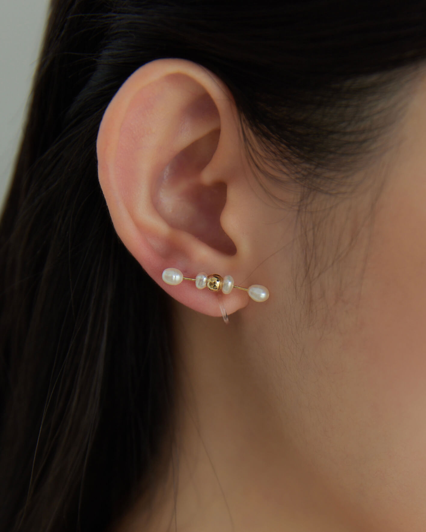 Eco安珂,韓國飾品,韓國耳環,耳針式耳環,矽膠夾耳環,透明耳夾耳環,無痛耳夾耳環,淡水珍珠耳環