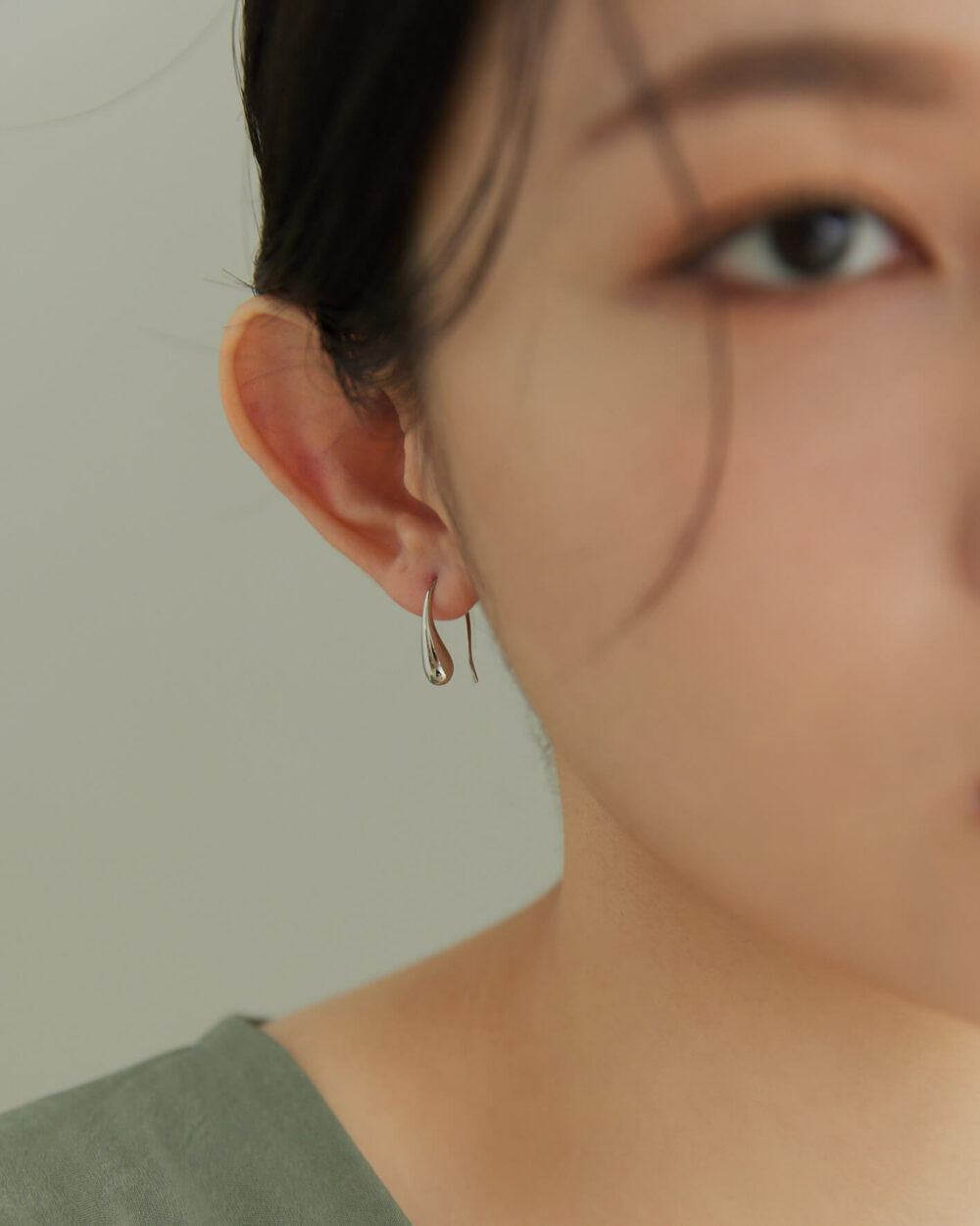 Eco安珂,韓國飾品,韓國耳環,耳針式耳環,C圈耳環,氣質耳環,後勾耳環