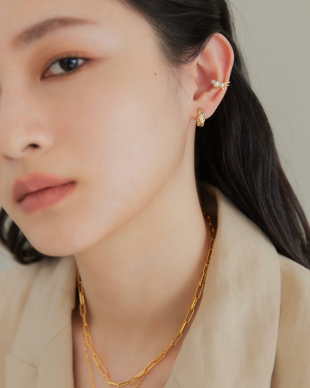 Eco安珂,韓國飾品,韓國耳環,耳針式耳環,貼耳耳環,氣質耳環,鑽耳環