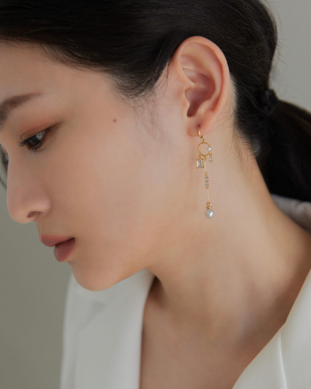 Eco安珂,韓國飾品,韓國耳環,耳針式耳環,垂墜耳環,氣質耳環,婚宴耳環