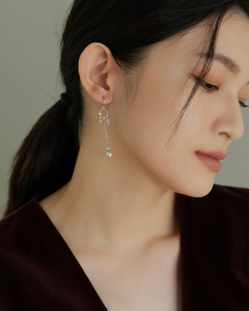 Eco安珂,韓國飾品,韓國耳環,耳針式耳環,垂墜耳環,氣質耳環,婚宴耳環