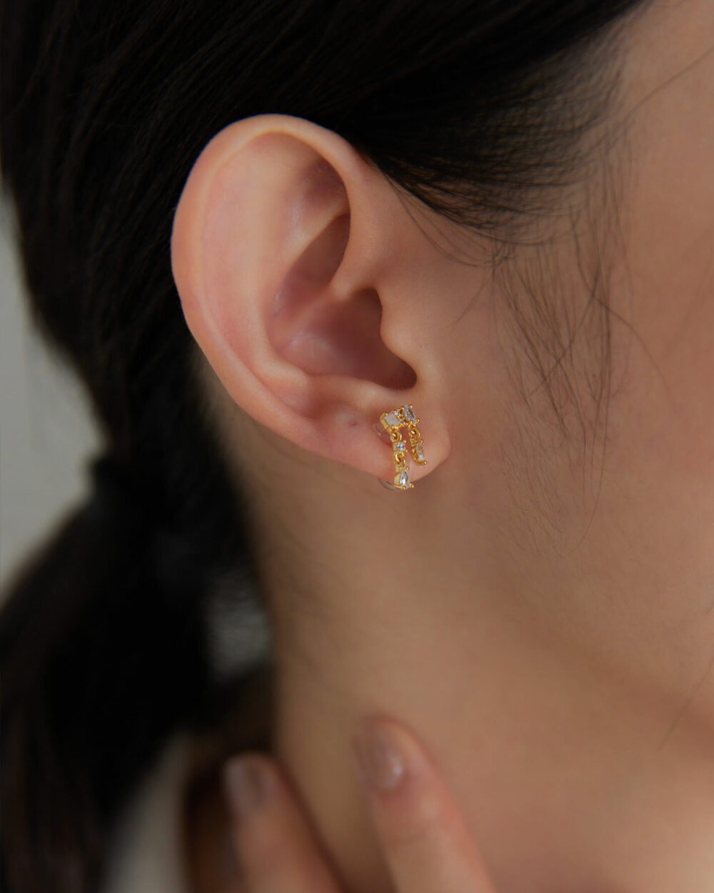 Eco安珂,韓國飾品,韓國耳環,韓國925純銀耳環,925純銀耳環,簡約耳環,貼耳耳環,氣質耳環,小耳環,耳環