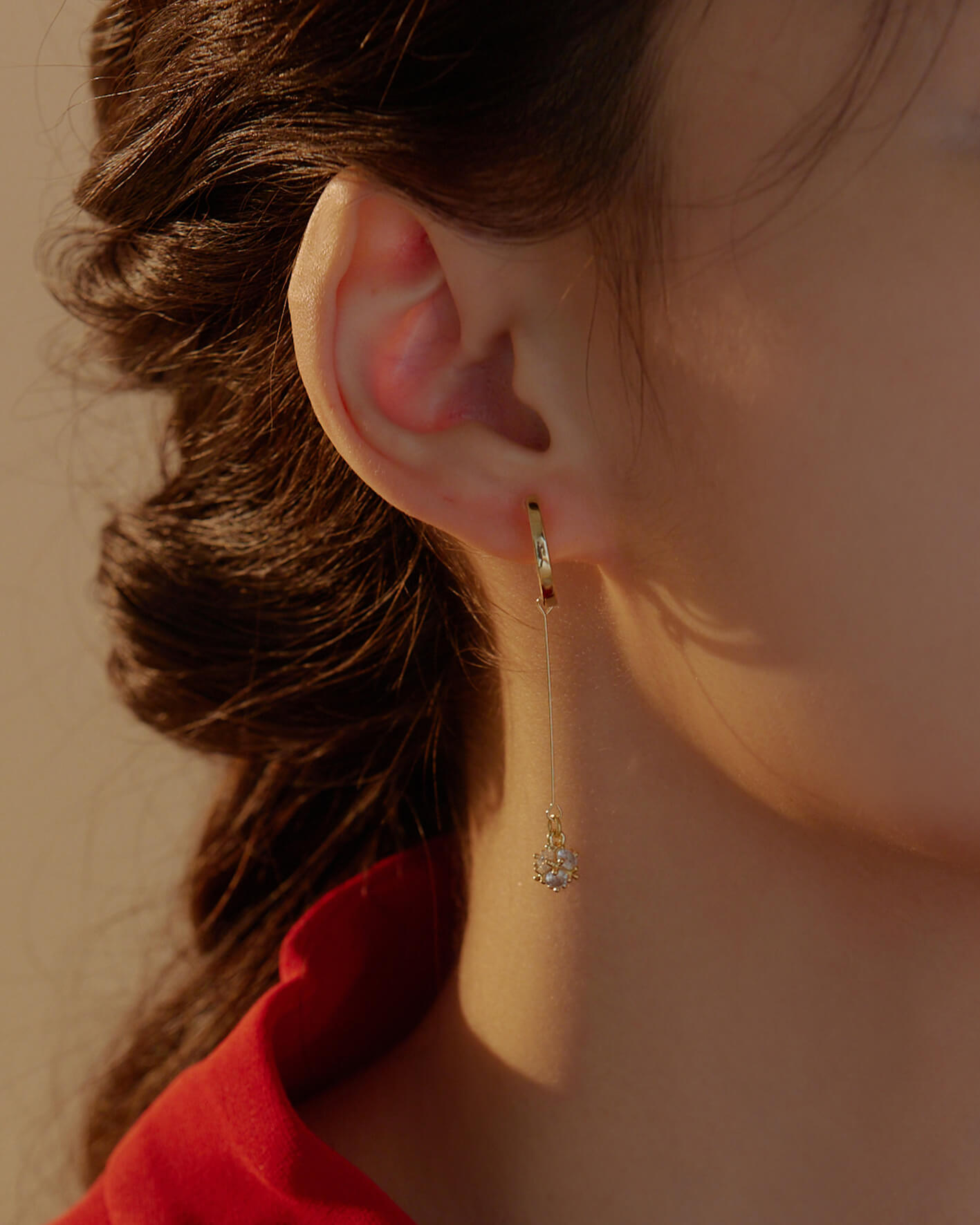 Eco安珂,韓國飾品,韓國耳環,耳針式耳環,矽膠夾耳環,透明耳夾耳環,無痛耳夾耳環,鋯石耳環,垂墜矽膠夾耳環