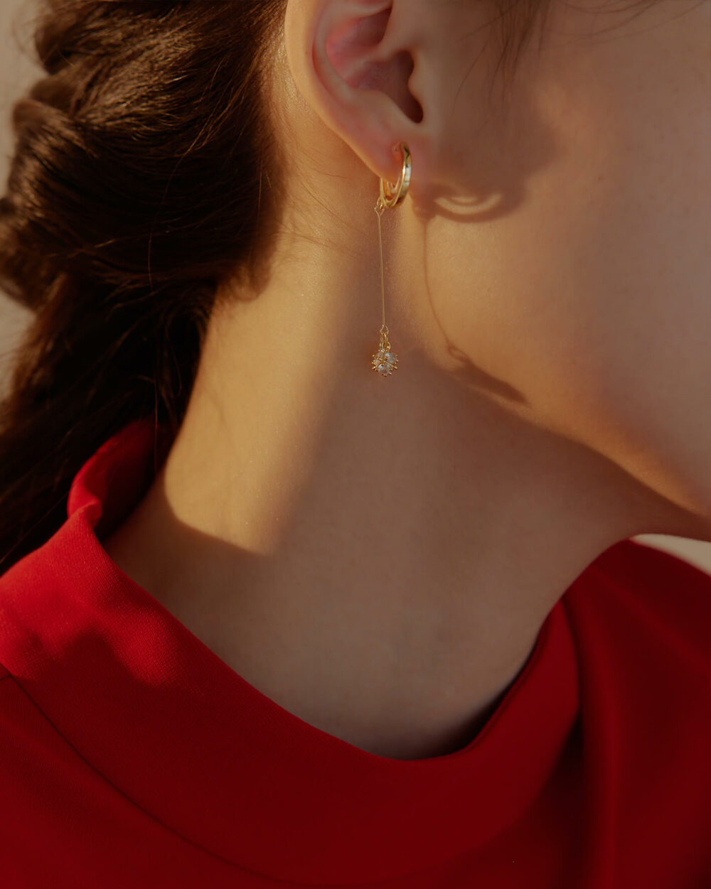 Eco安珂,韓國飾品,韓國耳環,耳針式耳環,矽膠夾耳環,透明耳夾耳環,無痛耳夾耳環,鋯石耳環,垂墜矽膠夾耳環