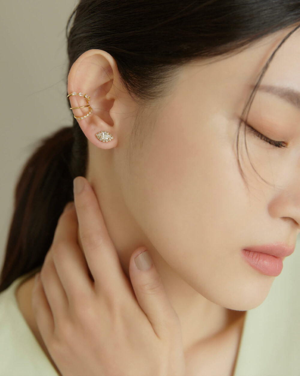 Eco安珂,韓國飾品,韓國耳環,韓國耳骨夾,韓國耳扣,耳夾式耳環,磁鐵水滴耳環,磁吸式耳環,無耳洞耳環