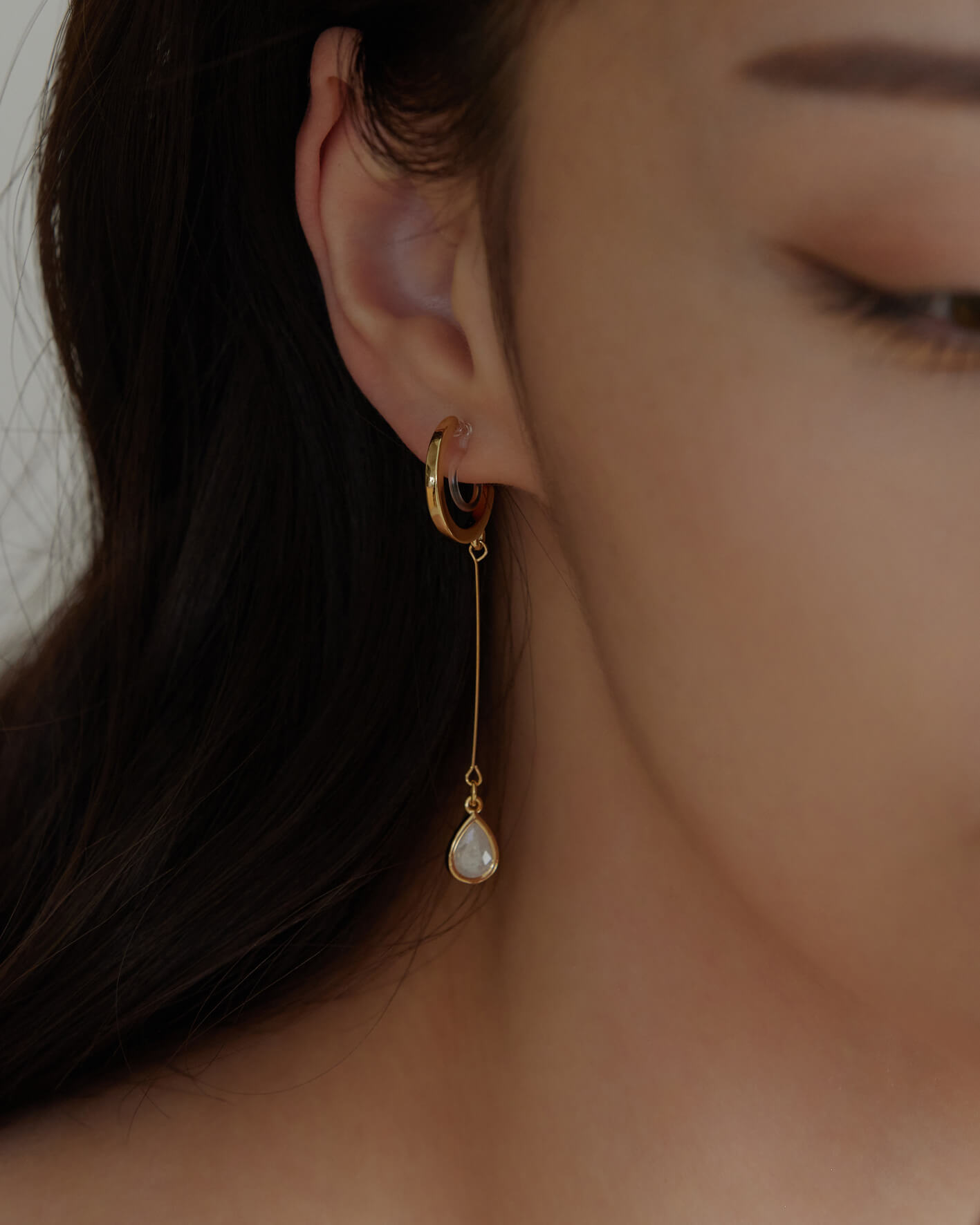 Eco安珂,韓國飾品,韓國耳環,矽膠夾耳環,透明耳夾耳環,無痛耳夾耳環,透明耳夾垂墜耳環