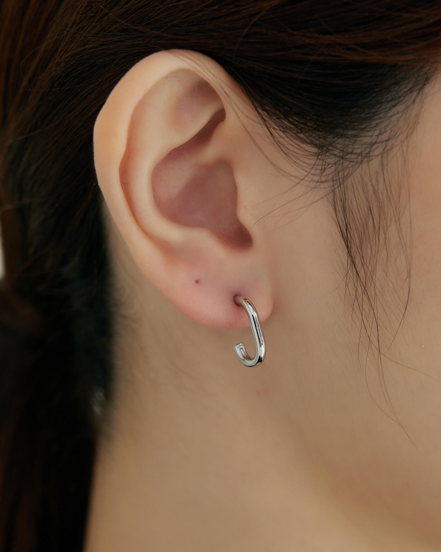 Eco安珂,韓國飾品,韓國耳環,耳針式耳環,C圈耳環,個性耳環