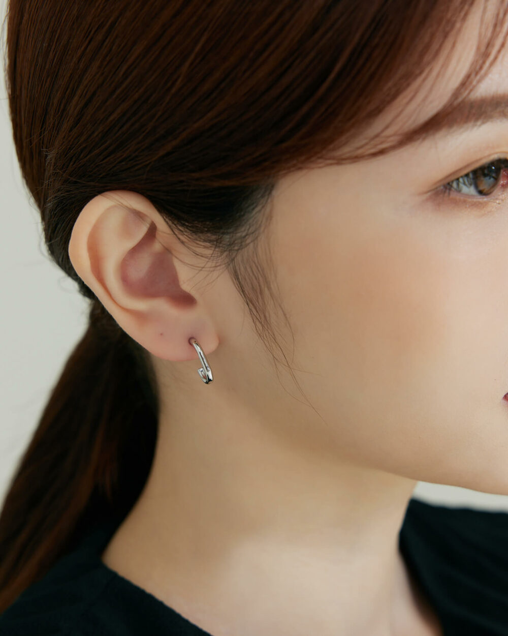 Eco安珂,韓國飾品,韓國耳環,耳針式耳環,C圈耳環,個性耳環