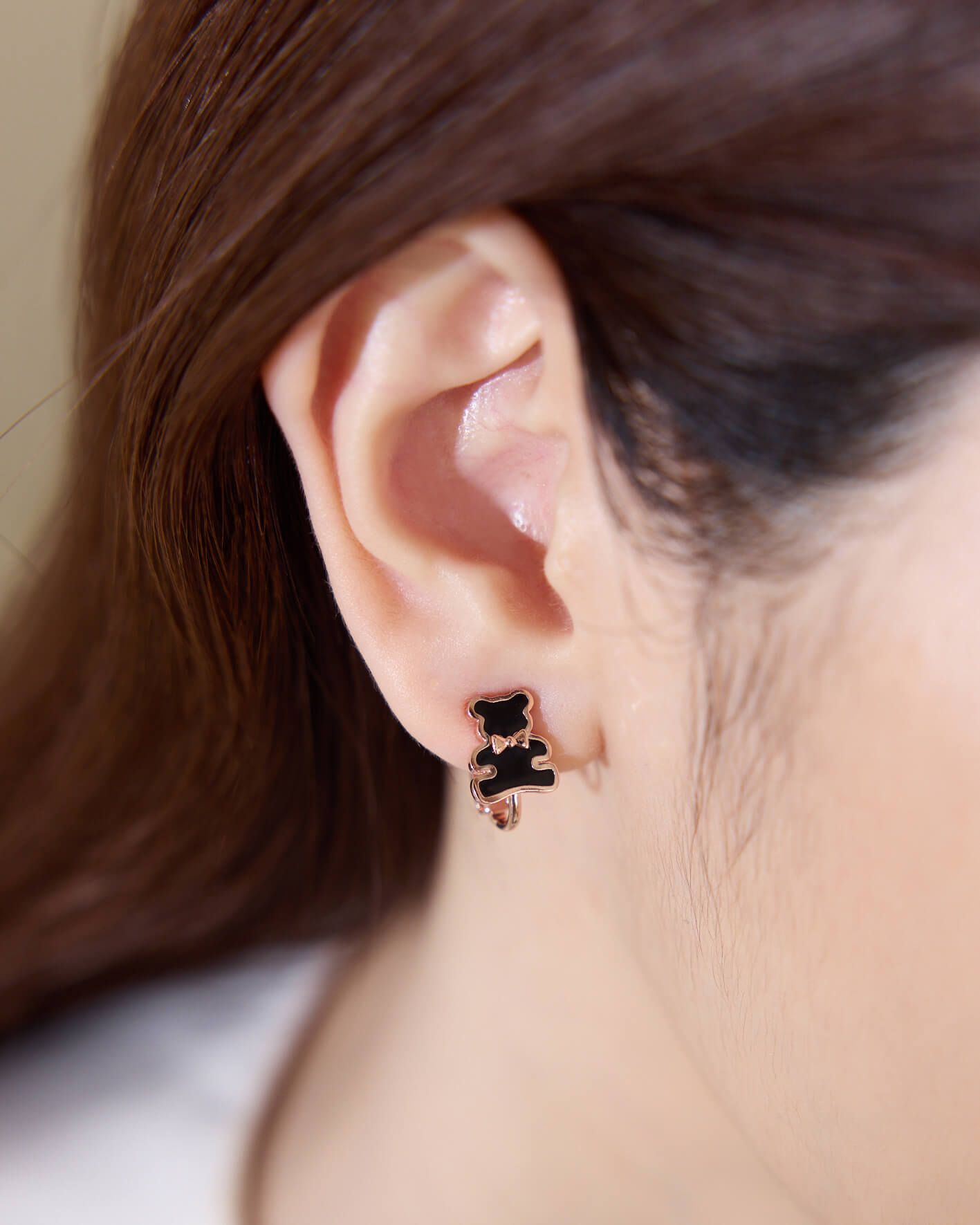 Eco安珂,韓國飾品,韓國耳環,韓國耳骨夾,垂墜耳環,螺旋夾耳環,可調式耳夾耳環,螺旋夾垂墜耳環,熊耳環