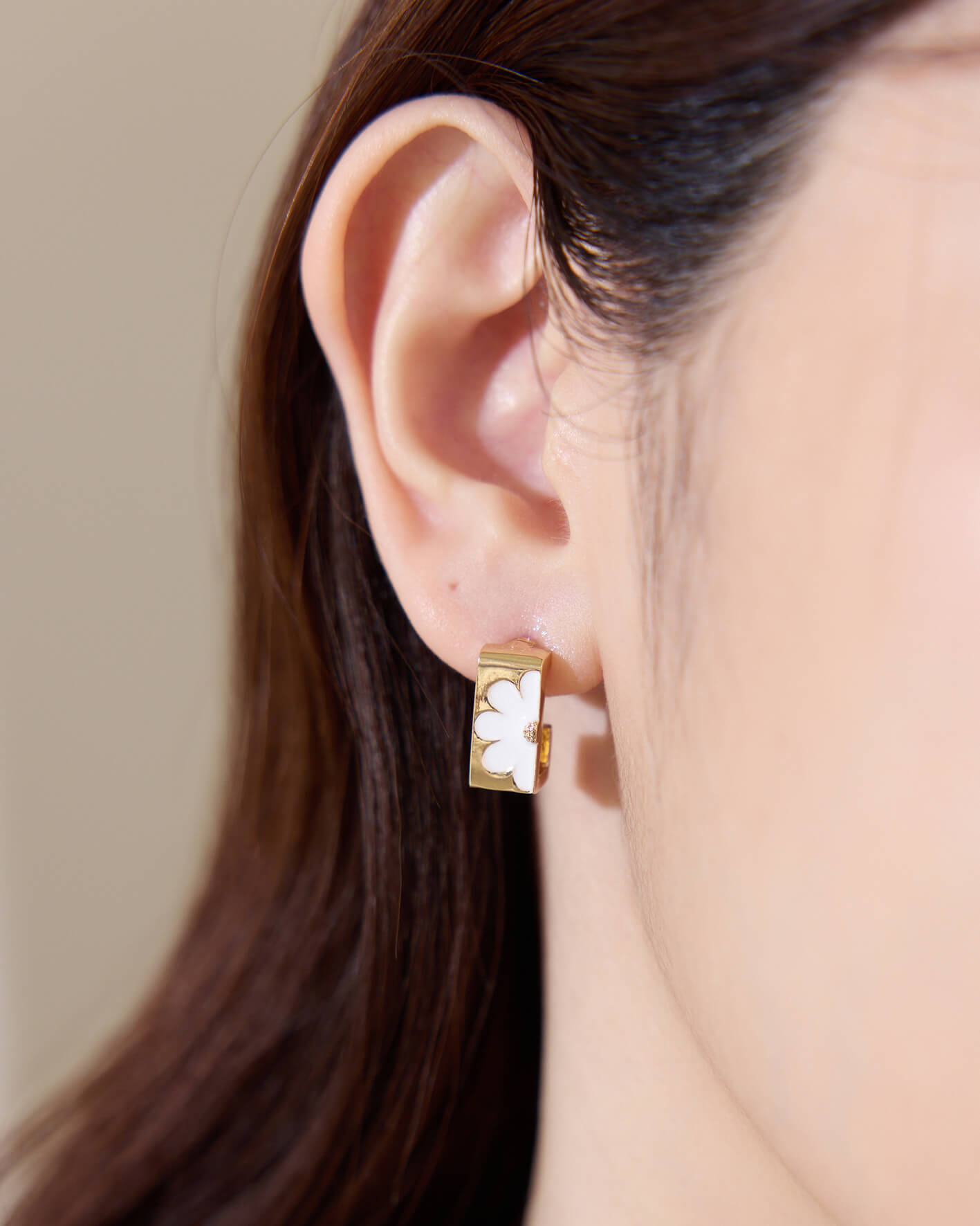 Eco安珂,韓國飾品,韓國耳環,耳針式耳環,C圈耳環,氣質耳環,釉彩耳環