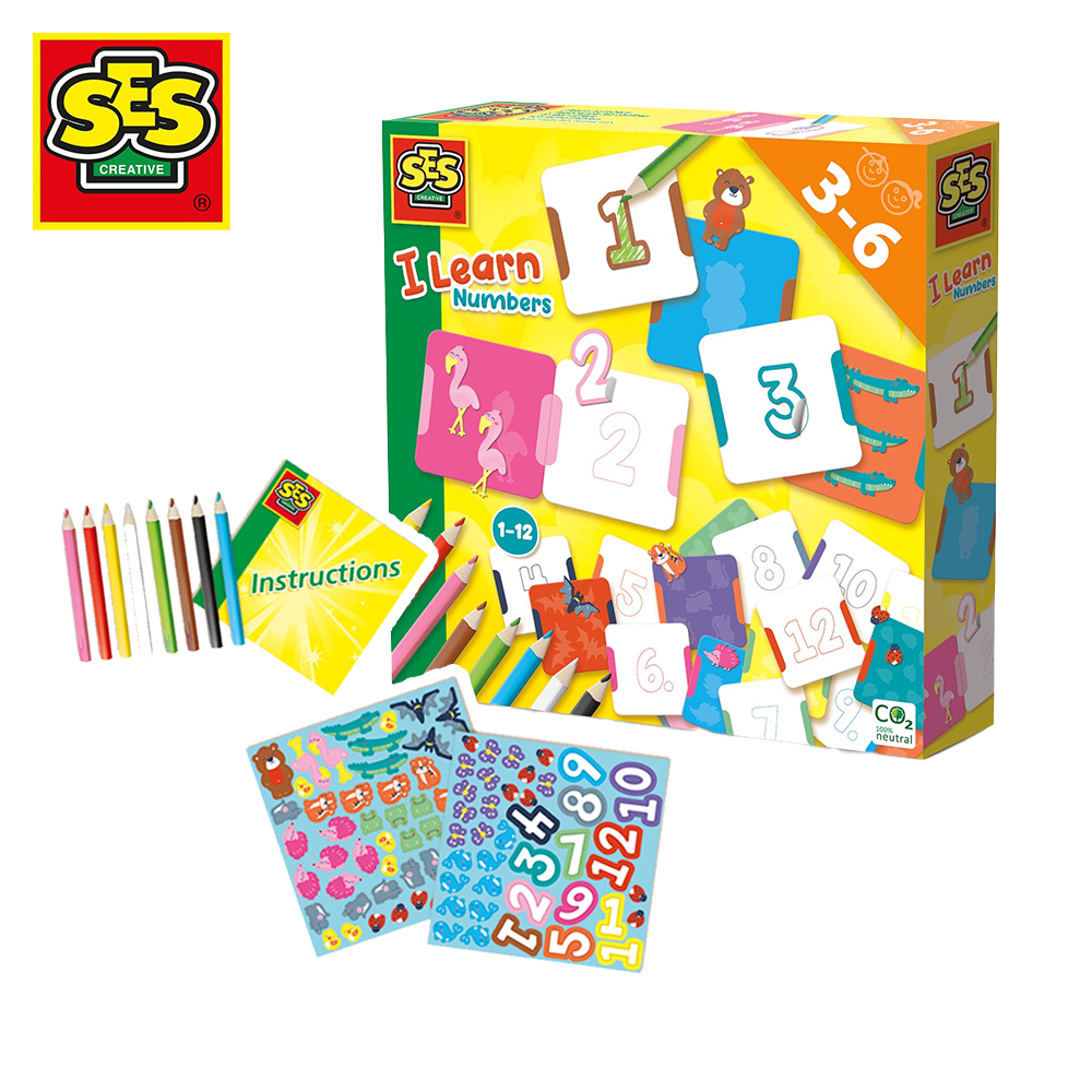荷蘭SES 幼兒數字彩繪學習組-14639 品牌總覽|塗鴉與手作 | SES Creative 荷蘭|彩繪蠟筆系列