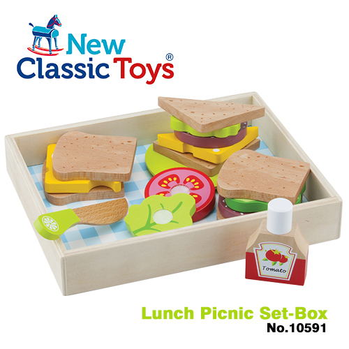 【荷蘭New Classic Toys】午後時光輕食野餐18件組 - 10591 學習階段|2-4歲 | 幼兒期|品牌總覽|木製玩具 | New Classic Toys 荷蘭|餐廚系列