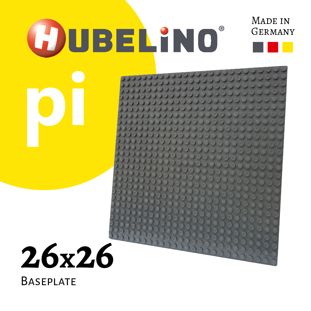 【德國HUBELiNO】 Pi 系列軌道積木 26x26 基礎顆粒專用底板 1入 學習階段|6歲以上 | 學齡期|品牌總覽|積木軌道 | HUBELiNO 德國|軌道零件