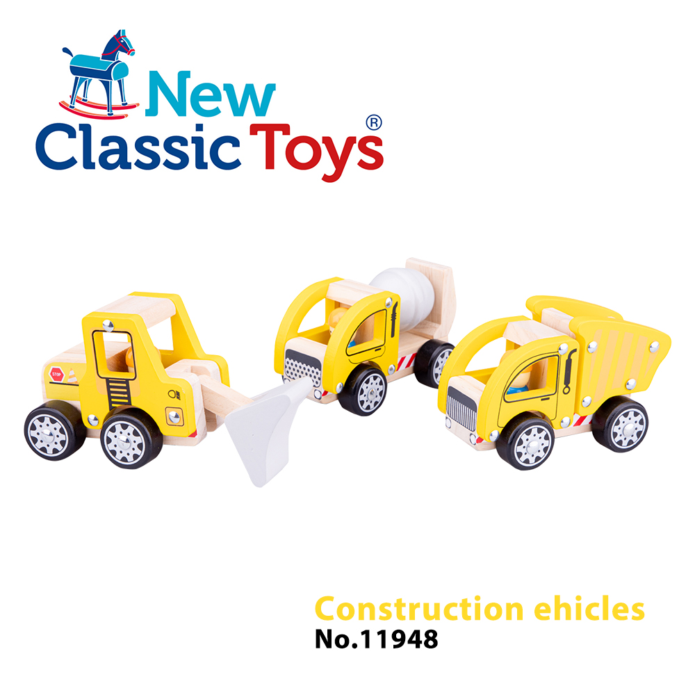 【荷蘭New Classic Toys】工地車車小夥伴-11948 學習階段|0-2歲 | 嬰幼兒期|品牌總覽|木製玩具 | New Classic Toys 荷蘭|幼幼系列|車車系列
