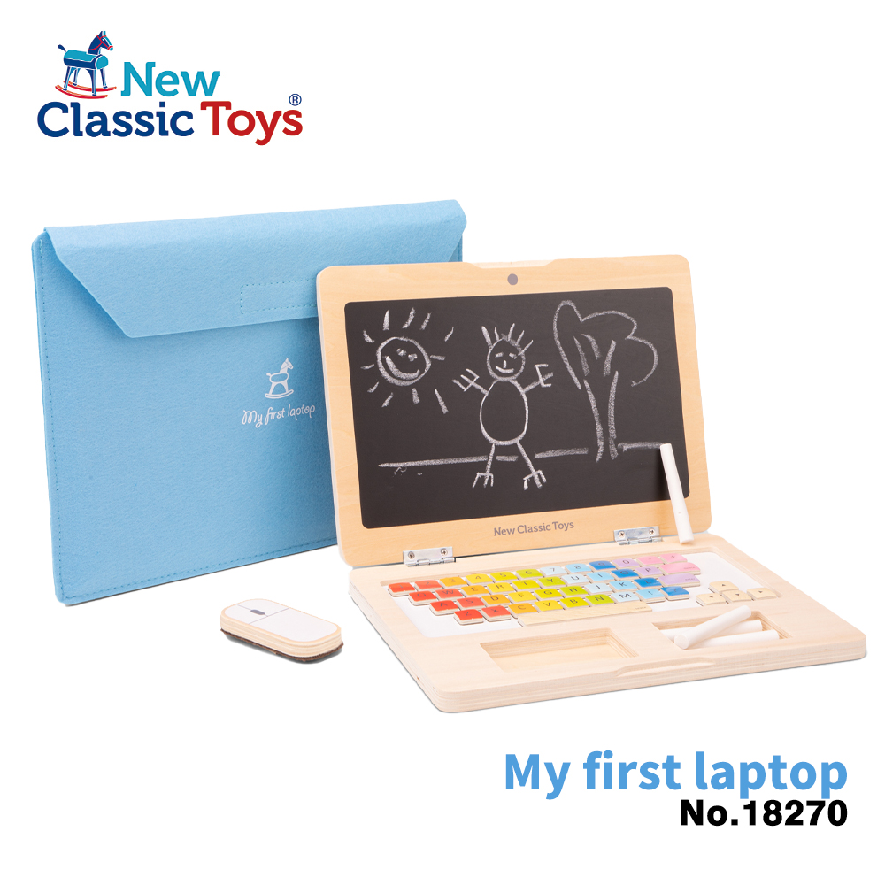 【荷蘭New Classic Toys】我的第一台筆記型電腦-18270 學習階段|2-4歲 | 幼兒期|品牌總覽|木製玩具 | New Classic Toys 荷蘭|幼兒成長