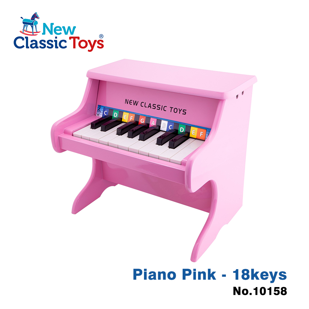 【荷蘭 New Classic Toys】幼兒18鍵鋼琴玩具-甜心粉 10158 品牌總覽|木製玩具 | New Classic Toys 荷蘭|樂器系列