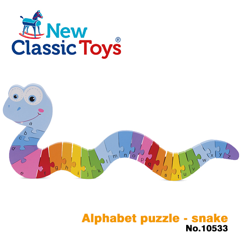 荷蘭【New Classic Toys】幼兒字母學習拼圖-蛇寶寶 - 10533 學習階段|2-4歲 | 幼兒期|品牌總覽|木製玩具 | New Classic Toys 荷蘭|幼幼系列