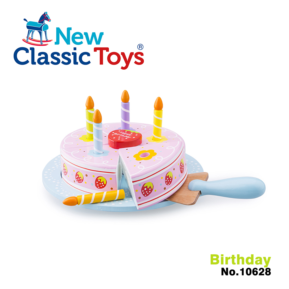 【荷蘭New Classic Toys】經典生日蛋糕 - 10628 學習階段|2-4歲 | 幼兒期|品牌總覽|木製玩具 | New Classic Toys 荷蘭|餐廚系列