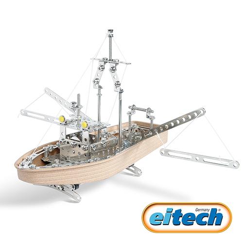 【德國eitech】益智鋼鐵玩具-3合1帆船 C20 學習階段|6歲以上 | 學齡期|品牌總覽|益智鋼鐵 | Eitech 德國|飛船系列
