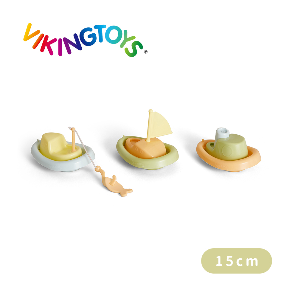 【瑞典 Viking toys】莫蘭迪色系-戲水小船(3件組)-15cm 20-81190 學習階段|0-2歲 | 嬰幼兒期|2-4歲 | 幼兒期|品牌總覽|感統玩具 | Viking Toys 瑞典|ECO 莫蘭迪色系|戶外玩沙