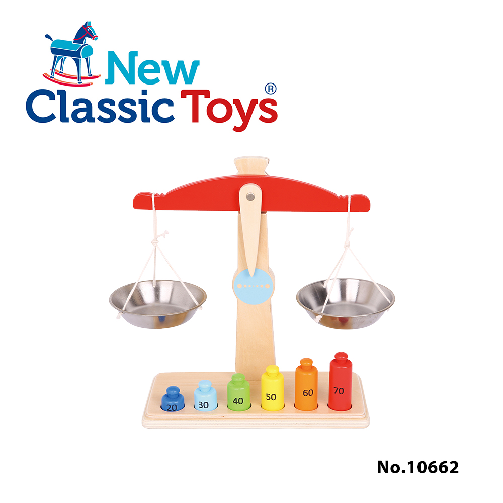 【荷蘭New Classic Toys】寶寶認知學習磅秤木製玩具 - 10662 學習階段|0-2歲 | 嬰幼兒期|2-4歲 | 幼兒期|品牌總覽|木製玩具 | New Classic Toys 荷蘭|幼兒成長