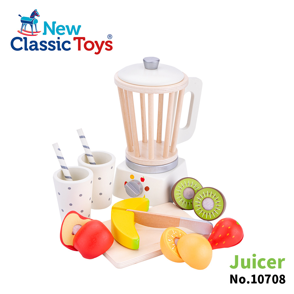 【荷蘭 New Classic Toys】冰沙果汁機切切樂-10708 學習階段|2-4歲 | 幼兒期|品牌總覽|木製玩具 | New Classic Toys 荷蘭|餐廚系列