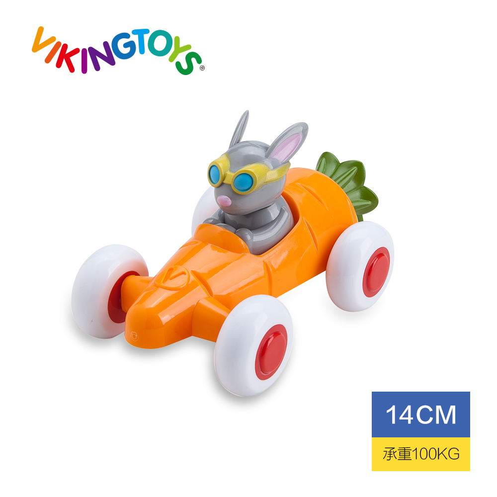 【瑞典 Viking toys】 動物賽車手-蘿蔔瑞比-14cm 81361 品牌總覽|感統玩具 | Viking Toys 瑞典|車車系列