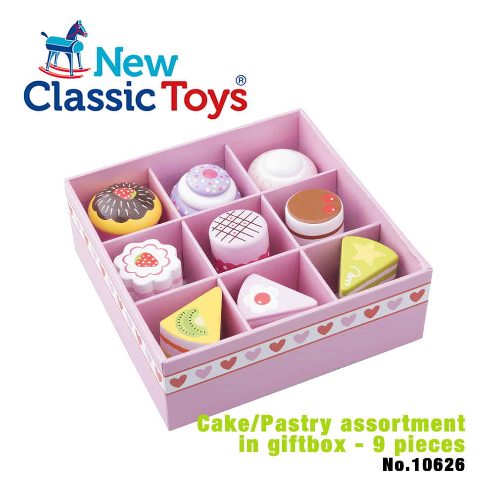【荷蘭New Classic Toys】甜心蛋糕禮盒 - 10626 學習階段|2-4歲 | 幼兒期|品牌總覽|木製玩具 | New Classic Toys 荷蘭|餐廚系列