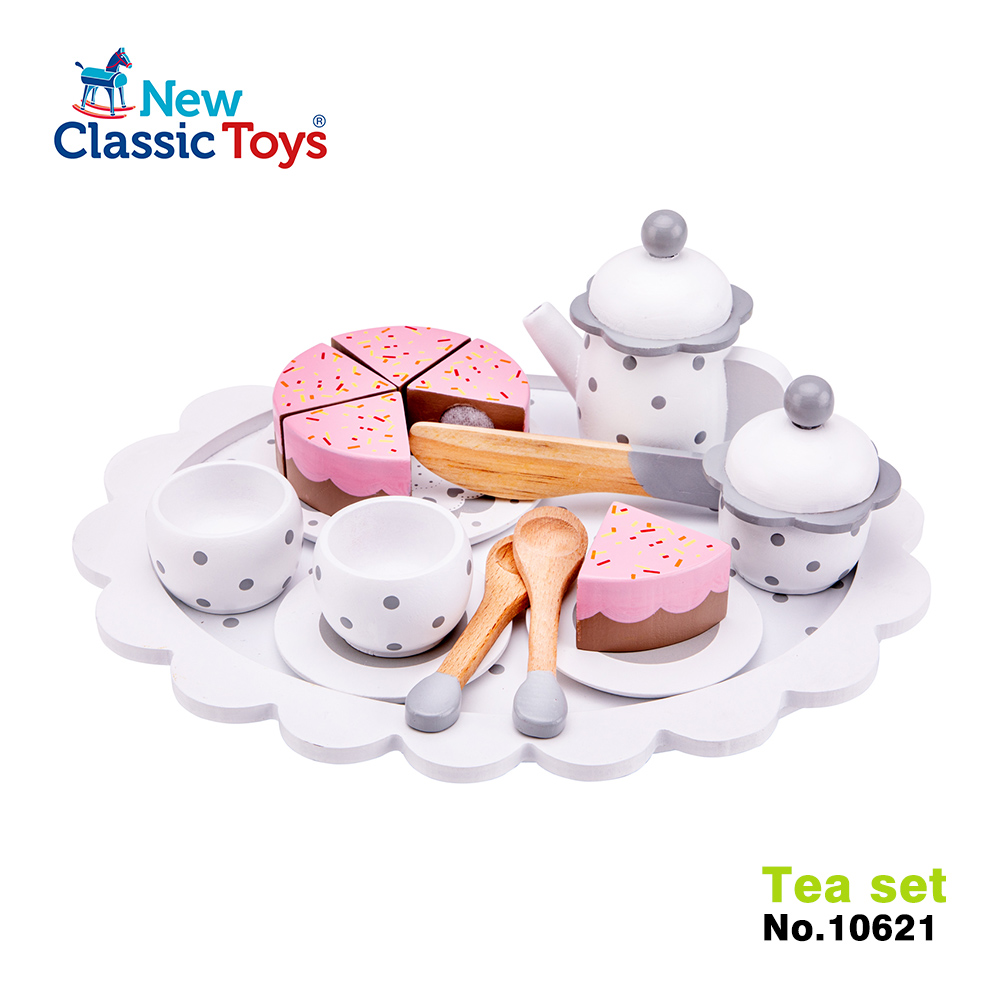 【荷蘭New Classic Toys】英式午茶蛋糕組 10621 學習階段|2-4歲 | 幼兒期|品牌總覽|木製玩具 | New Classic Toys 荷蘭|餐廚系列