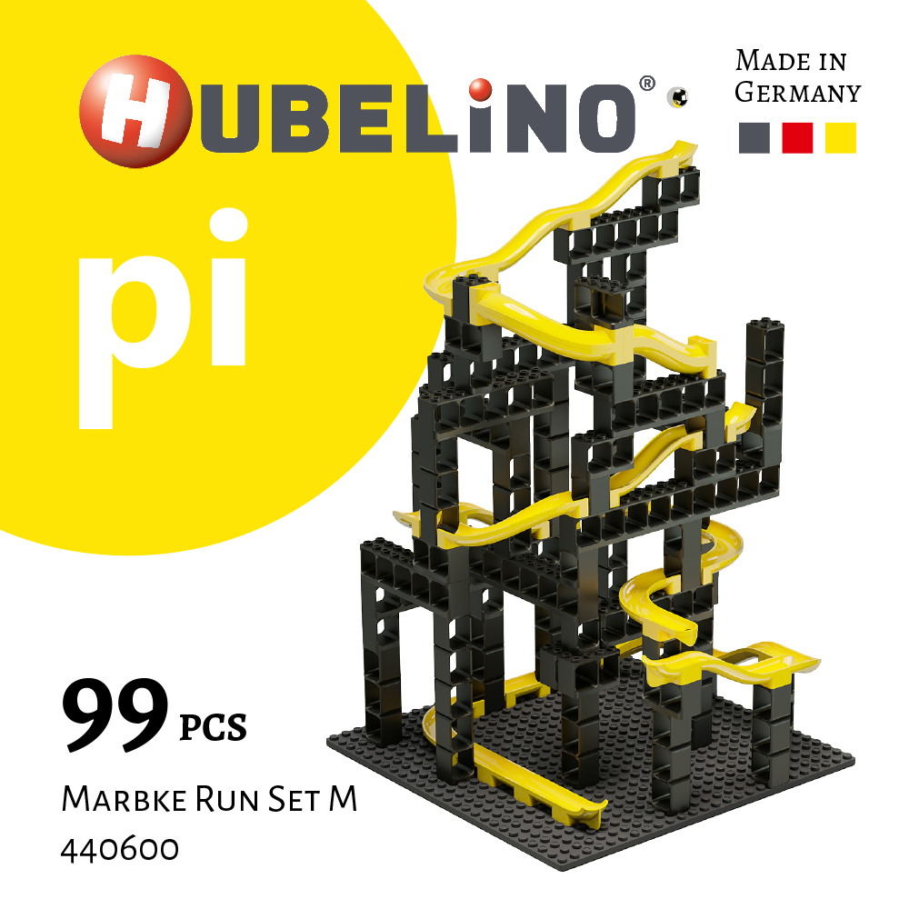 【德國HUBELiNO】 Pi 系列軌道積木 99pcs (基礎顆粒+軌道套件) 學習階段|6歲以上 | 學齡期|品牌總覽|積木軌道 | HUBELiNO 德國