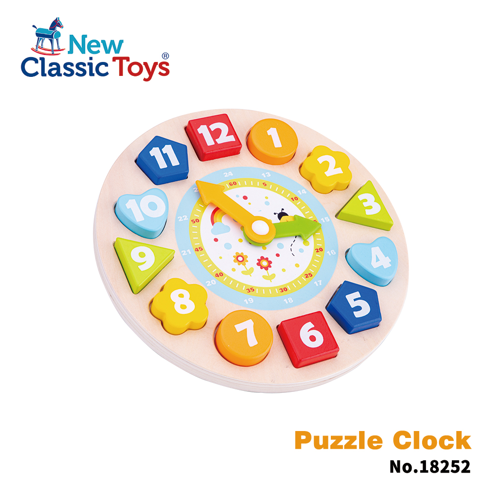 【荷蘭 New Classic Toys】寶寶形狀學習時鐘拼圖 18252 品牌總覽|木製玩具 | New Classic Toys 荷蘭|幼幼系列