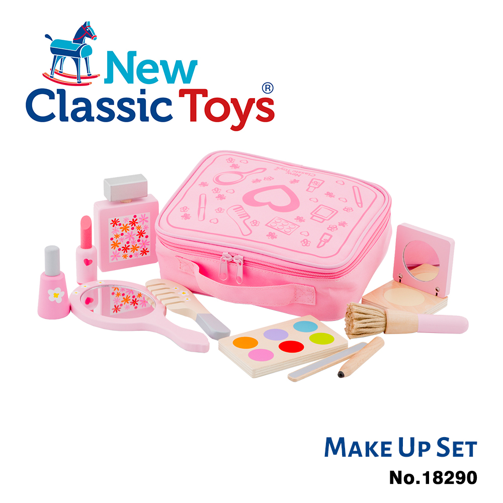 【荷蘭New Classic Toys】小小彩妝師遊戲組 - 18290 學習階段|2-4歲 | 幼兒期|品牌總覽|木製玩具 | New Classic Toys 荷蘭|幼兒成長